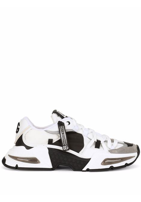 White,grey and black calf leather and lambskin Airmaster  sneakers   DOLCE & GABBANA | CS1984-AY33789697
